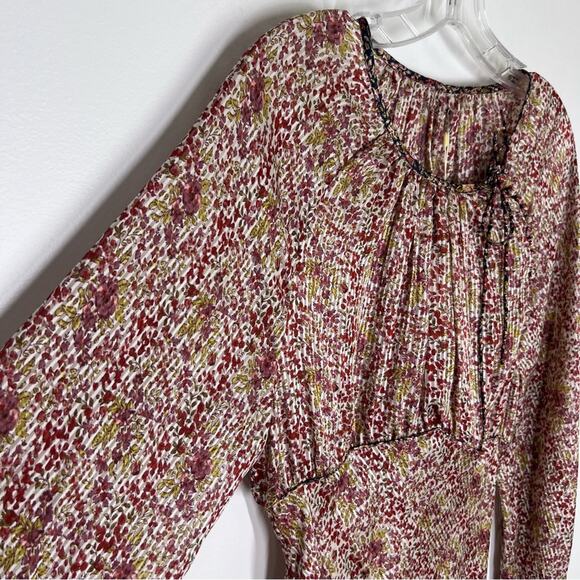 NEW Doen Bellflower Maxi Dress Sz XS  Clay Floral   100% Silk - Picture 4 of 11